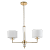 Złota lampa wisząca żyrandol abażurowy SUTTON P02392AU-WH lampa salonowa jadalniana